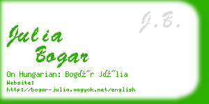 julia bogar business card